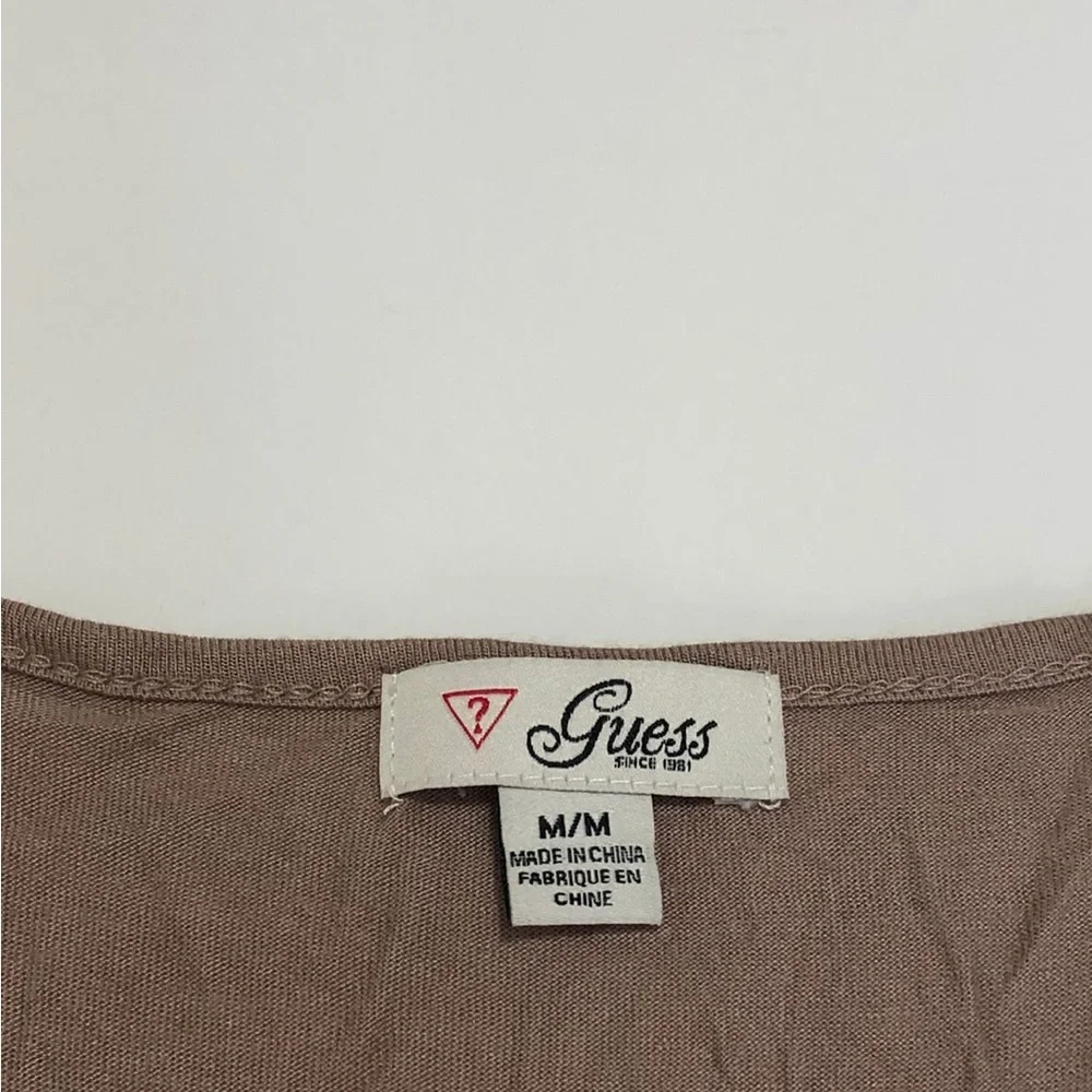 Guess, gold matte sequence blouse, preowned, size M - Picture 3 of 4